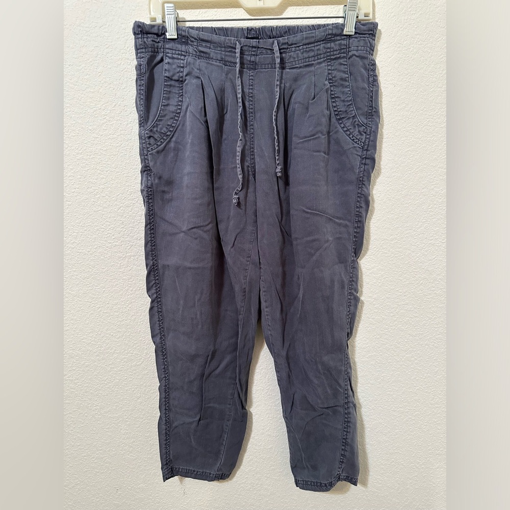 PRANA Drawstring Relaxed Lightweight Navy Cropped Active Pants GUC